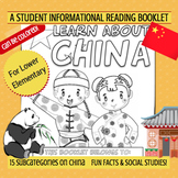 CHINA - Learn About China Booklet Nonfiction Country Study