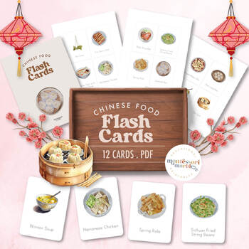 Preview of CHINESE FOOD Flash Cards | Montessori Inspired Resource | About China
