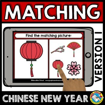 Preview of CHINESE LUNAR NEW YEAR 2024 BOOM CARDS ACTIVITY MATCHING PICTURES DIGITAL GAME