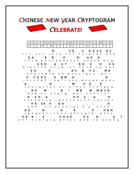 Preview of CHINESE NEW YEAR: CELEBRATE THE HISTORY, A CRYPTOGRAM!