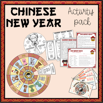 Preview of CHINESE NEW YEAR PACK: printable activities, collaborative poster, flipbook