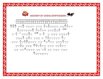 Preview of CHINESE NEW YEAR: A FUN &  HISTORICAL CRYPTOGRAM CHALLENGE