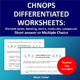 CHNOPS Differentiated Worksheets: Carbon, Nitrogen, Phosph