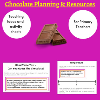 Preview of CHOCOLATE Activity sheets