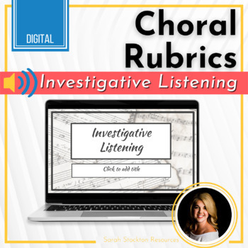 Preview of CHOIR Rubrics | Investigative Listening TEMPLATES For Performance Evaluation