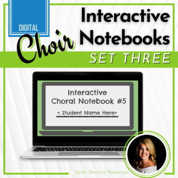 Preview of CHOIR SUB PLANS No Prep Digital Interactive Choral Music Notebook SET THREE