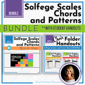 Preview of CHOIR Sightreading BUNDLE | Solfege Scales | Tonic Chords | Patterns | WARM-UPS