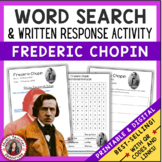 CHOPIN Music Word Search and Biography Research Activity W