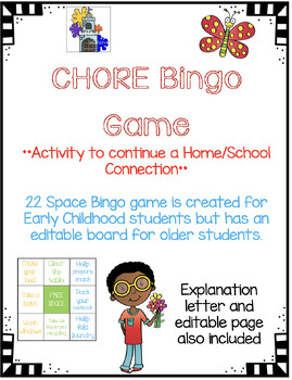 Preview of CHORE Bingo Game - Teaching Responsibility