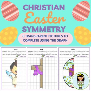 Preview of CHRISTIAN Easter Symmetry - Grades 2-4