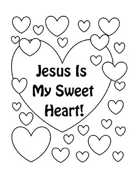 christian valentine coloring pages