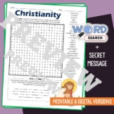 CHRISTIANITY Religion Word Search Puzzle Activity Workshee