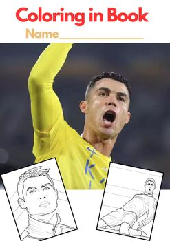 Preview of CRISTIANO RONALDO, Coloring in Book (20 pages) PDF A4 Printable Book