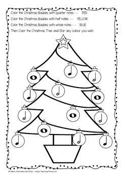 Music Christmas Worksheets by Jooya Teaching Resources | TPT