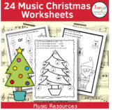 Music Christmas Worksheets