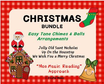 Preview of CHRISTMAS 3 Easy Chimes & Bells Arrangements BUNDLE