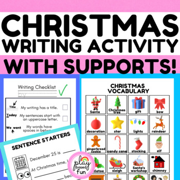 Preview of CHRISTMAS ACTIVITIES, CHRISTMAS WRITING PROMPTS Kinder Grade 1 Special Education