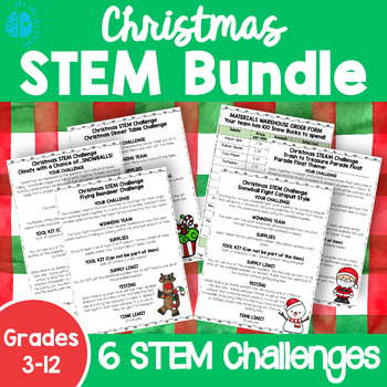 Preview of CHRISTMAS ACTIVITIES STEM | Winter Holiday December Team Building Group Work