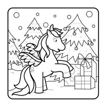 Download Christmas Activities Unicorn Christmas Coloring Pages 30 Pages Coloring Book