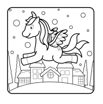 Cute Unicorn Coloring Book Vol. 1, 25 Coloring Pages