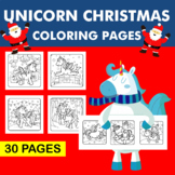 CHRISTMAS ACTIVITIES: Unicorn Christmas Coloring Pages - 3