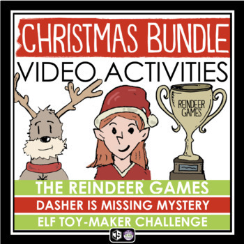 Preview of Christmas Activities Video Bundle: Holiday Mystery, Escape Room, & Toy Making