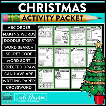 CHRISTMAS ACTIVITY PACKET word search early finisher worksheets ...