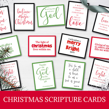 CHRISTMAS AFFIRMATION CARDS, SCRIPTURE VERSES FOR BIBLE JOURNAL, ADVENT ...