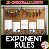 CHRISTMAS ALGEBRA 1 Laws of Exponents Exponent Rules Chris