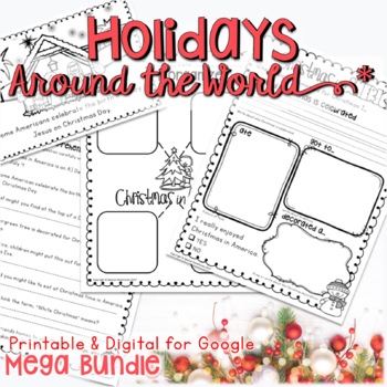 Preview of Holidays Around the World Activities | Distance Learning | Printable For Google