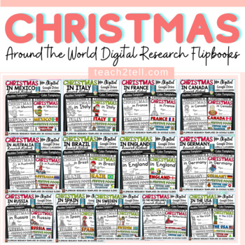 Preview of Christmas Around The World Research Project Digital Google Slides