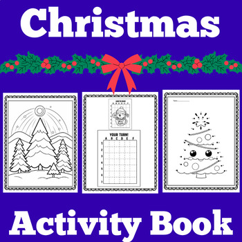 CHRISTMAS Activity Book Coloring Preschool Kindergarten 1st Grade HOLIDAYS