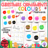 CHRISTMAS ORNAMENTS- COLOURS- VOCABULARY. Poster/ colourin