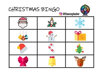 free printable christmas bingo cards for classroom