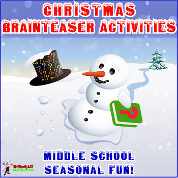 Preview of CHRISTMAS BRAINTEASER MYSTERY STORIES, RIDDLES & PUZZLES ACTIVITIES