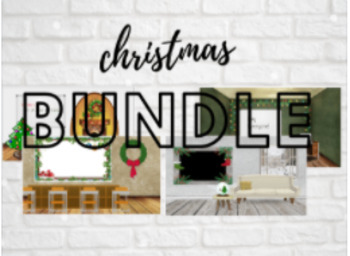 Preview of CHRISTMAS BUNDLE ~ VIRTUAL CLASSROOM CHRISTMAS SET-UPS