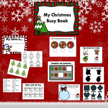 Preview of CHRISTMAS BUSY BOOKS FOR LITTLE ONES!