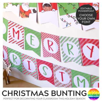 CHRISTMAS Bunting Pack (Retro) by you clever monkey | TpT
