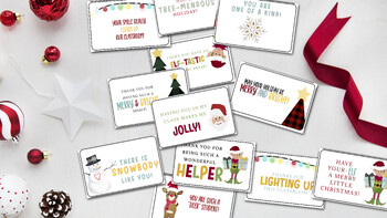 Preview of CHRISTMAS CARDS FOR STUDENTS, HOLIDAY NOTES FROM TEACHER, XMAS GIFTS