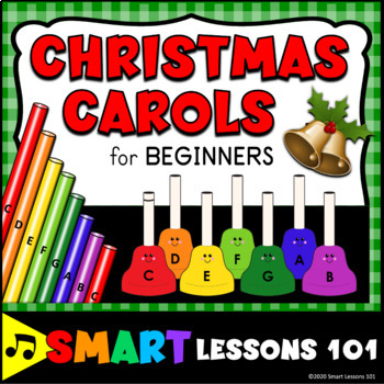Preview of CHRISTMAS CAROLS FOR BEGINNERS Boomwhackers® Handbell Recorder Christmas Music