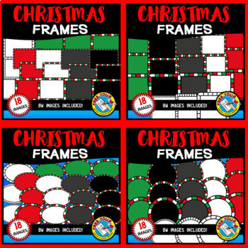 christmas frames and borders red