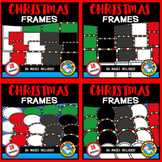CHRISTMAS CLIPART BORDERS AND FRAMES BUNDLE DECEMBER HOLIDAYS