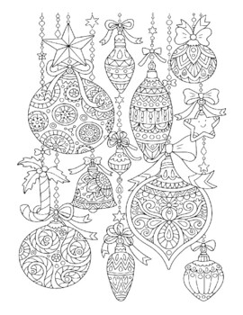 Printable Christmas Ornament Coloring Activity for Kids – Kudzu Monster