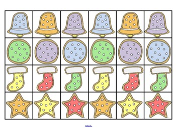 Preview of CHRISTMAS COOKIE Cutting, Sorting by Color or Shape, Counting, Patterns FREE
