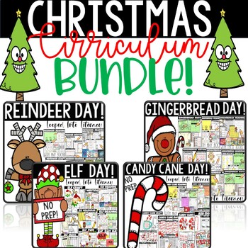 Preview of CHRISTMAS CURRICULUM REINDEER ELF GINGERBREAD CANDY CANE DAY! 2023 BOOK STUDY