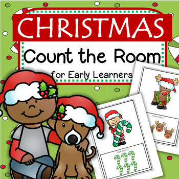 Preview of CHRISTMAS Count the Room for Preschool, Pre-K and Kindergarten