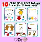 CHRISTMAS DECORATING FUN ACTIVITY WORKSHEETS