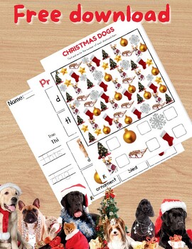 Preview of CHRISTMAS DOGS writing activity- Free edition
