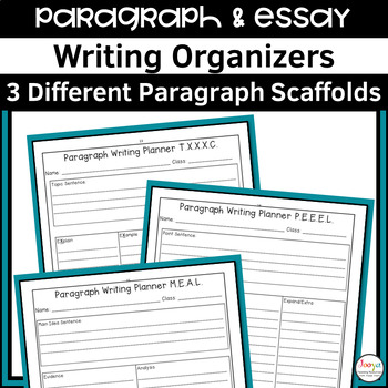 Preview of Paragraph and Essay Writing Graphic Organizers