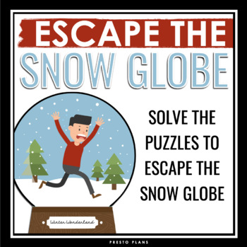 Preview of Christmas Escape Room Winter Holiday Team Builder - Escape the Snow Globe
